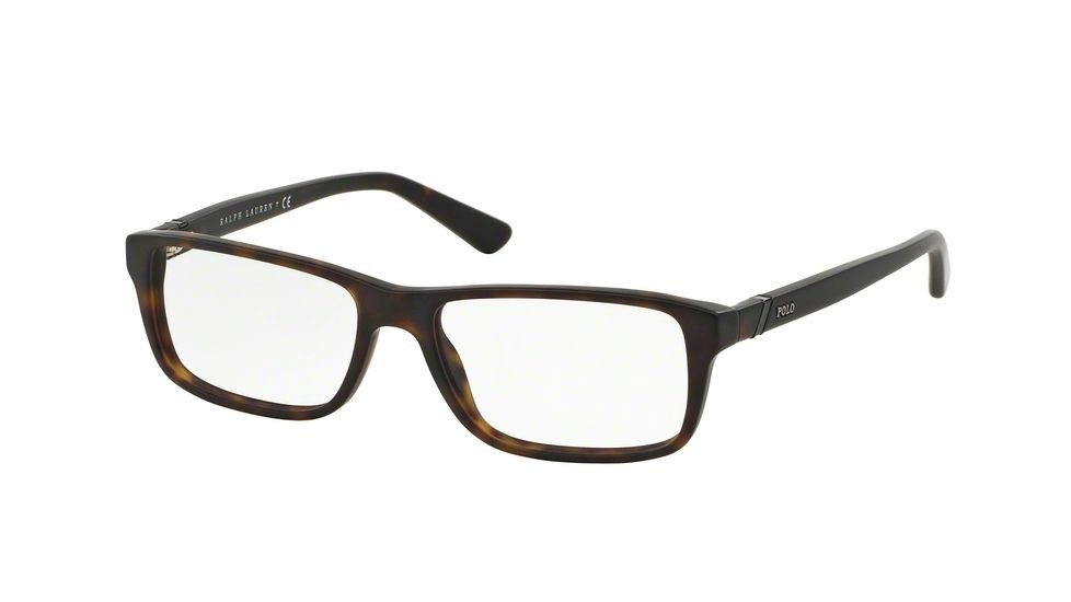Polo PH2104 Progressive Prescription Eyeglasses 5182-54 - Matte Dark Havana Frame