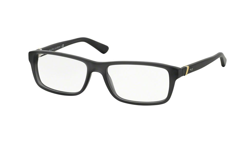 Polo PH2104 Progressive Prescription Eyeglasses 5320-54 - Matte Trasparent Grey Frame, Demo Lens Lenses