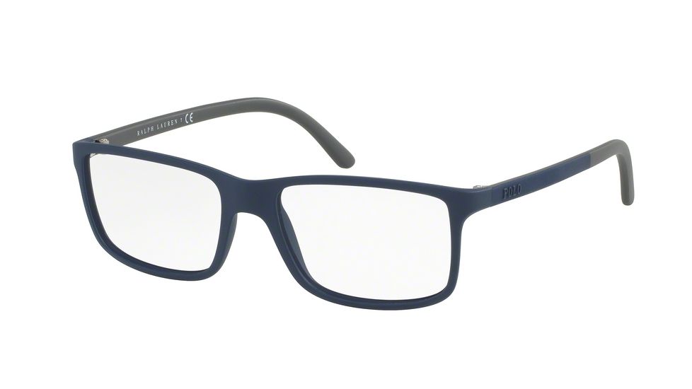 Polo PH2126 Progressive Prescription Eyeglasses 5525-53 - Matte Blue Frame