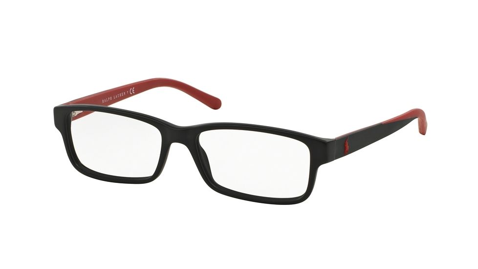 Polo PH2132 Single Vision Prescription Eyeglasses 5504-55 - Matte Black Frame