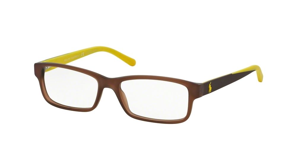 Polo PH2132 Single Vision Prescription Eyeglasses 5507-53 - Matte Brown Frame