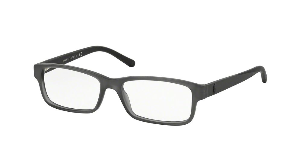 Polo PH2132 Single Vision Prescription Eyeglasses 5524-55 - Matte Crystal Grey Frame