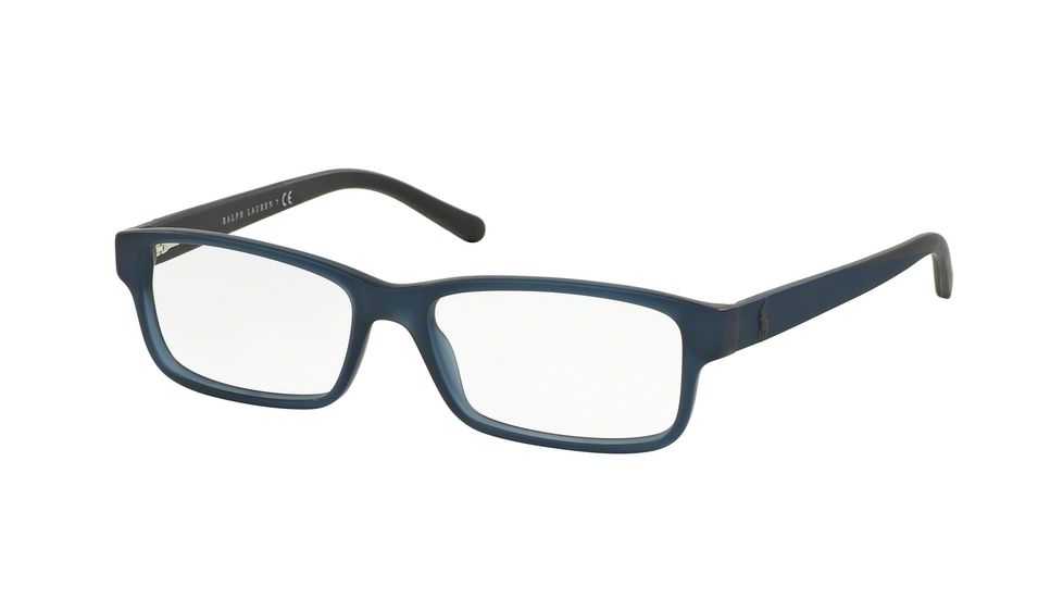 Polo PH2132 Single Vision Prescription Eyeglasses 5525-53 - Matte Crystal Blue Frame