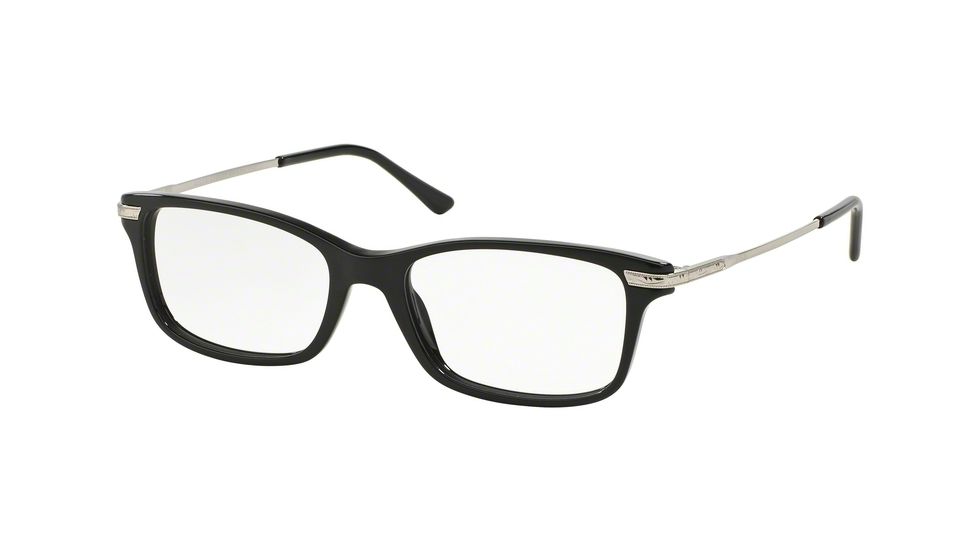 Polo PH2136 Single Vision Prescription Eyeglasses 5001-52 - Shiny Black Frame