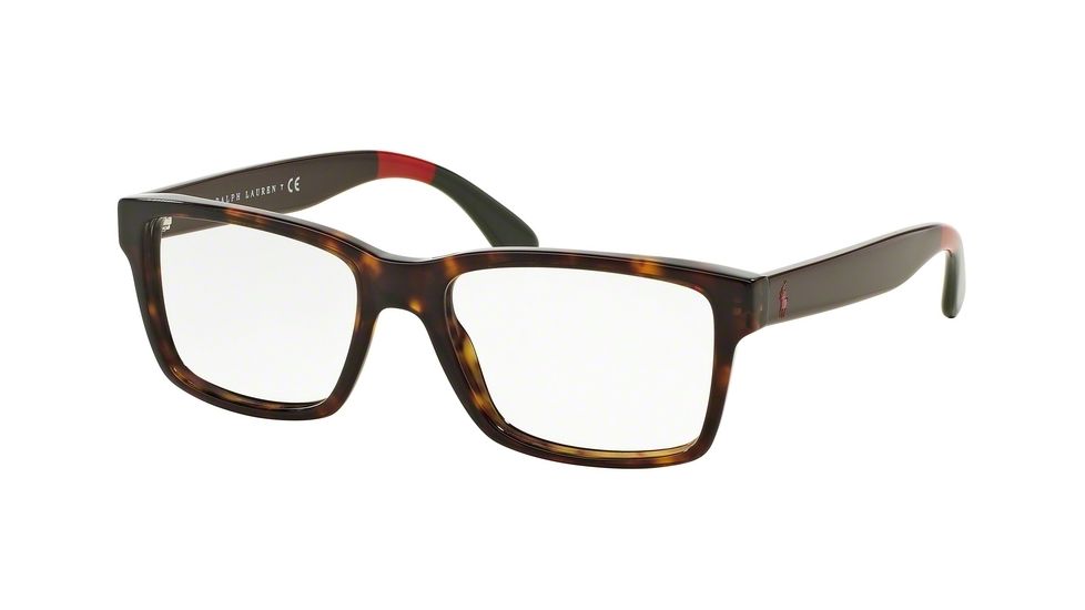 Polo PH2146 Progressive Prescription Eyeglasses 5568-53 - Shiny Dark Havana Frame