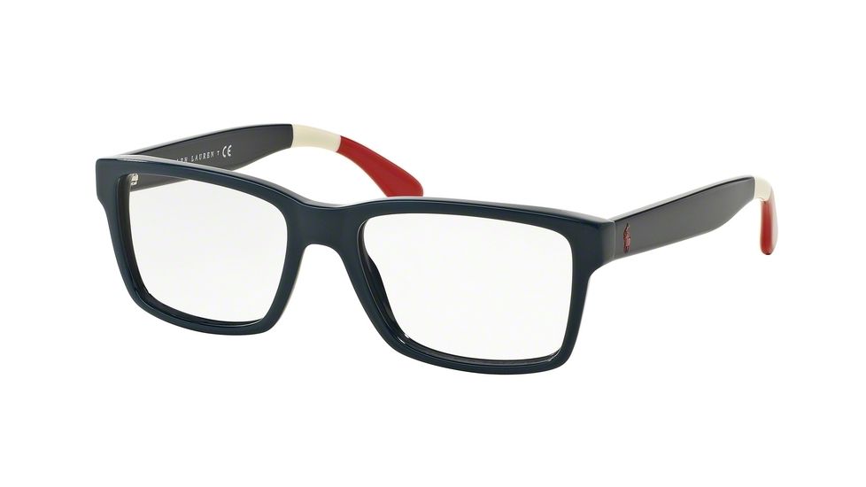 Polo PH2146 Progressive Prescription Eyeglasses 5569-53 - Shiny Navy Blue Frame