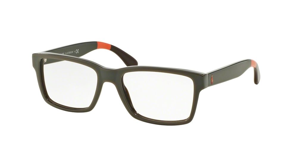 Polo PH2146 Progressive Prescription Eyeglasses 5570-53 - Shiny Olive Green Frame