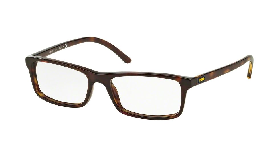 Polo PH2152 Single Vision Prescription Eyeglasses 5003-52 - Shiny Dark Havana Frame