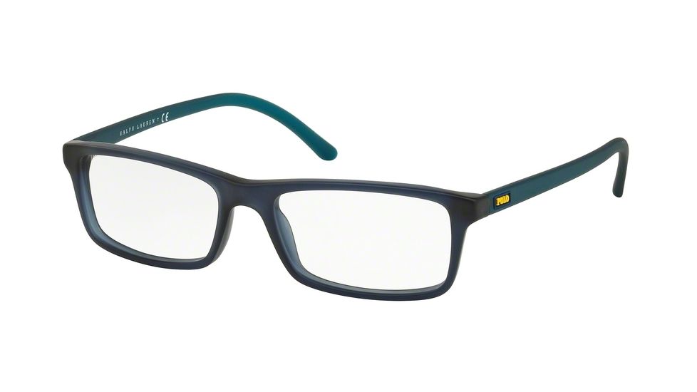 Polo PH2152 Single Vision Prescription Eyeglasses 5276-54 - Matte Cristal Blue Frame