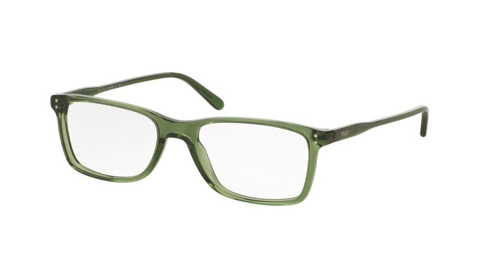 Polo PH2155 Progressive Prescription Eyeglasses 5036-54 - Shiny Semi Trasp Bottol Grren Frame