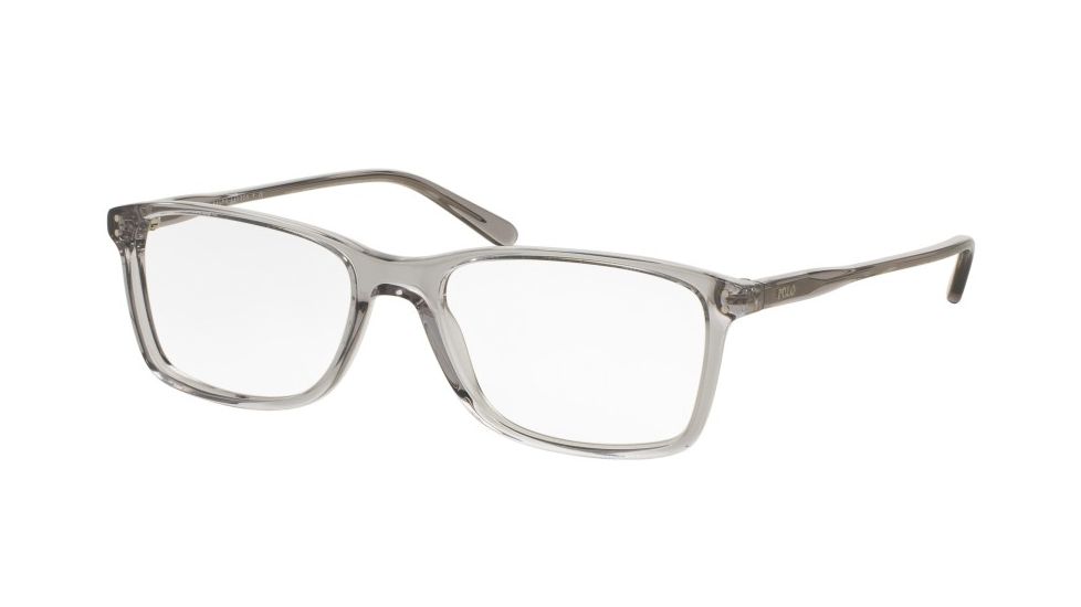 Polo PH2155 Progressive Prescription Eyeglasses 5413-54 - Shiny Semi Trasp Grey Frame