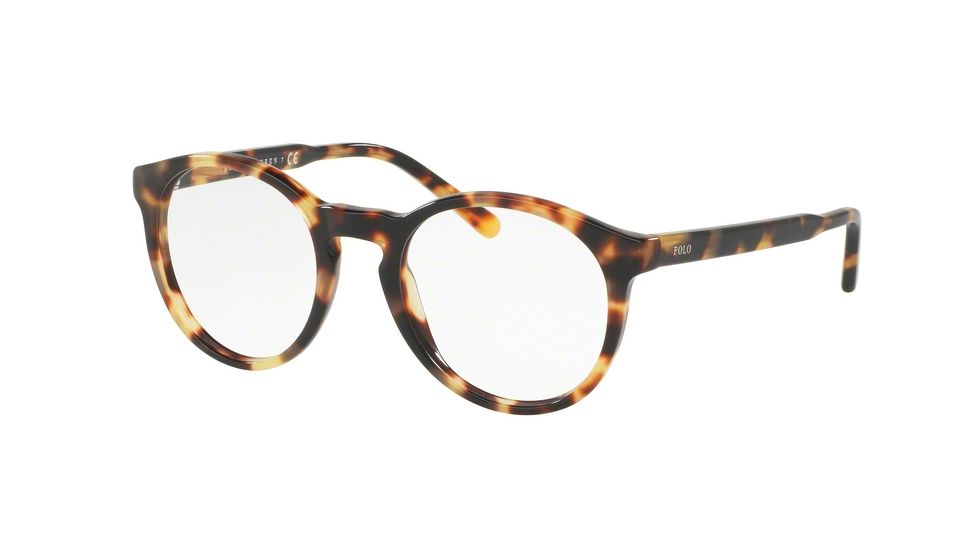 Polo PH2157 Eyeglass Frames 5004-47 - Shiny Spotty Havana Frame