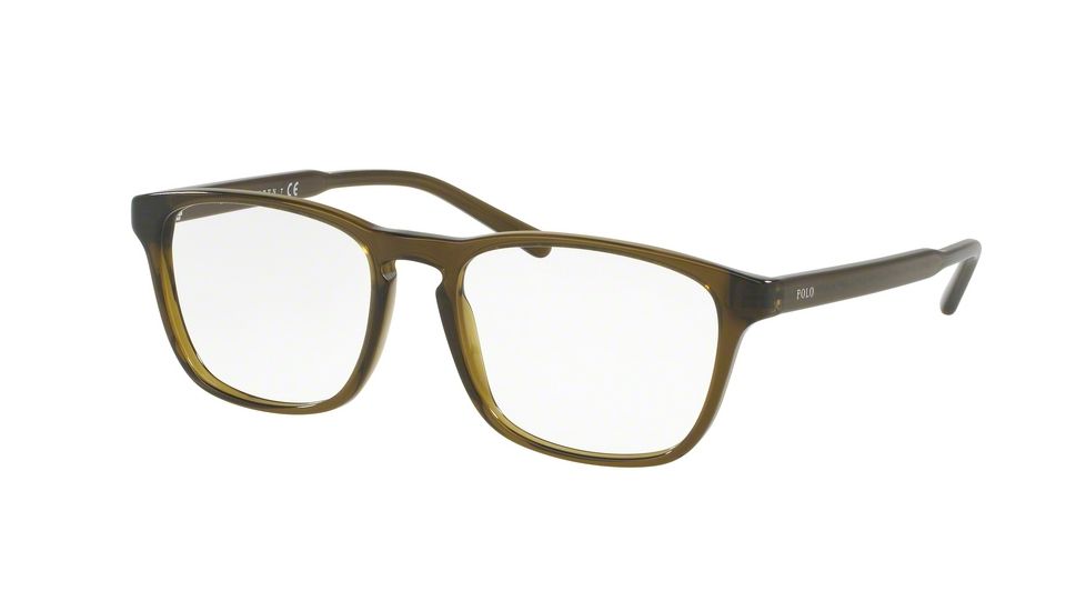 Polo PH2158 Eyeglass Frames 5468-53 - Shiny Crystal Olive Frame