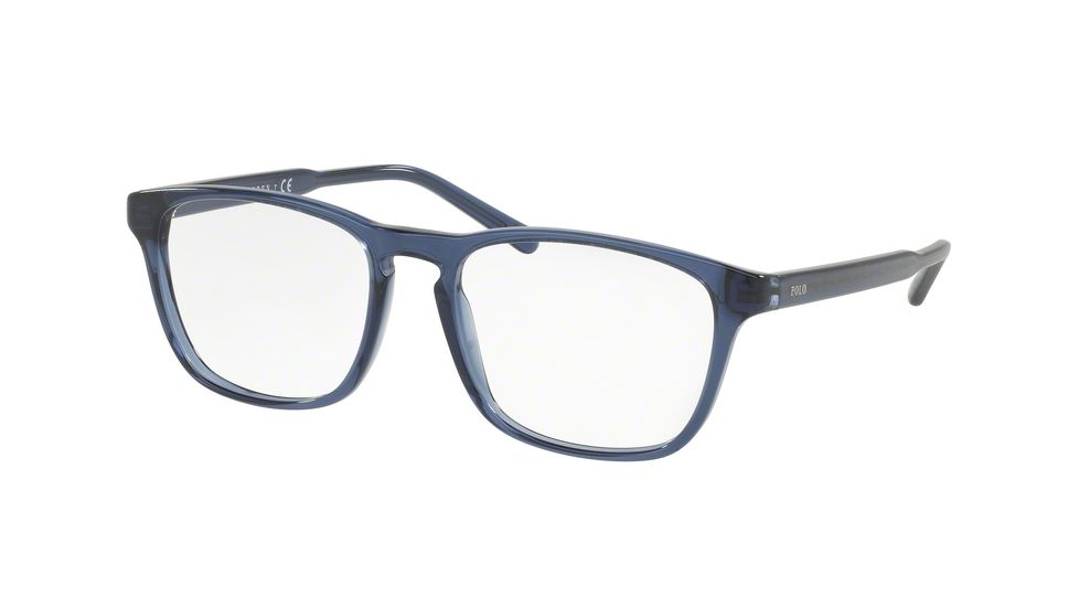 Polo PH2158 Eyeglass Frames 5609-53 - Shiny Cristal Blue Frame