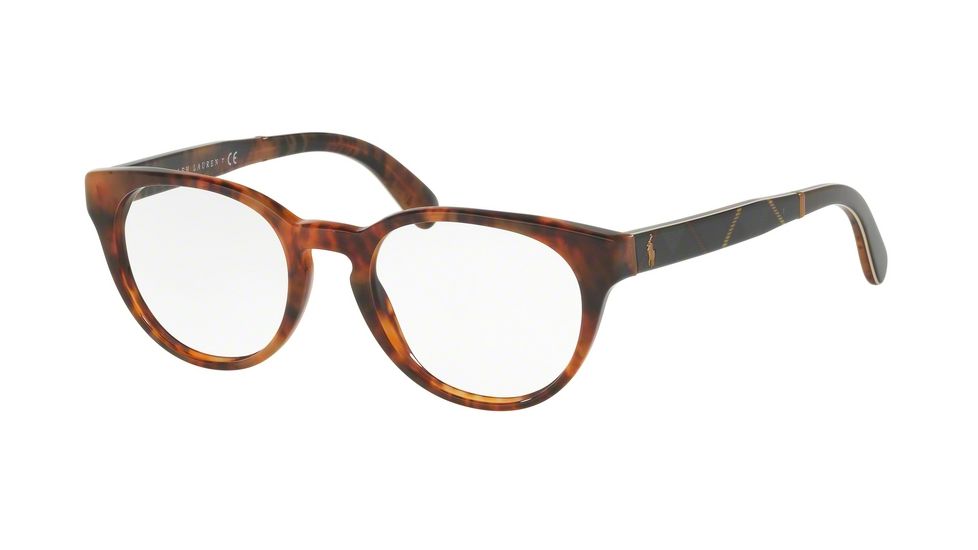 Polo PH2164 Single Vision Prescription Eyeglasses 5017-47 - Shiny Jerry Tortoise Frame