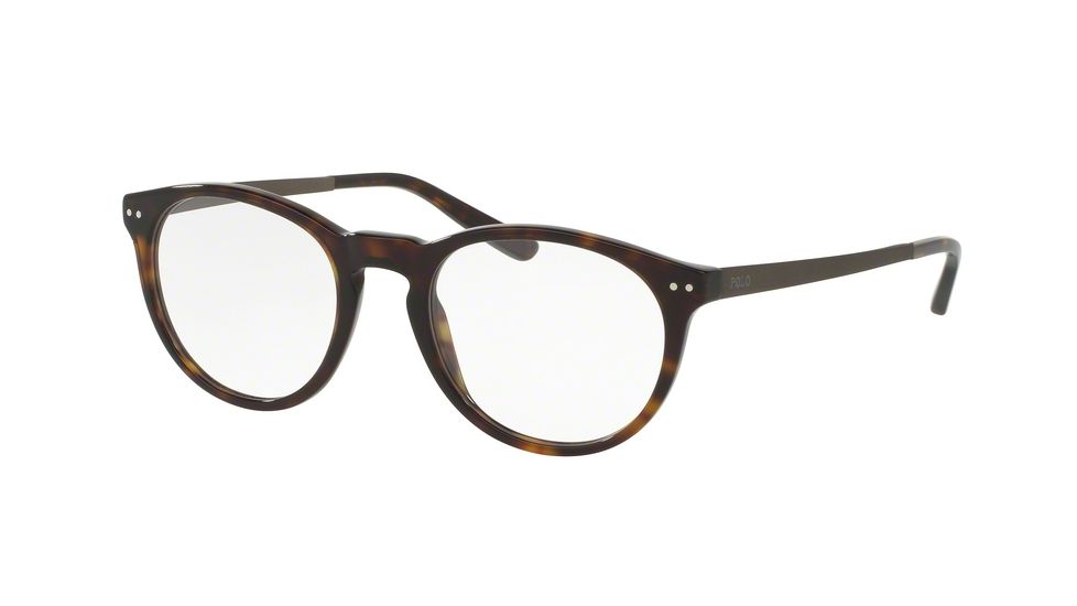 Polo PH2168 Eyeglass Frames 5003-48 - Shiny Dark Havana Frame
