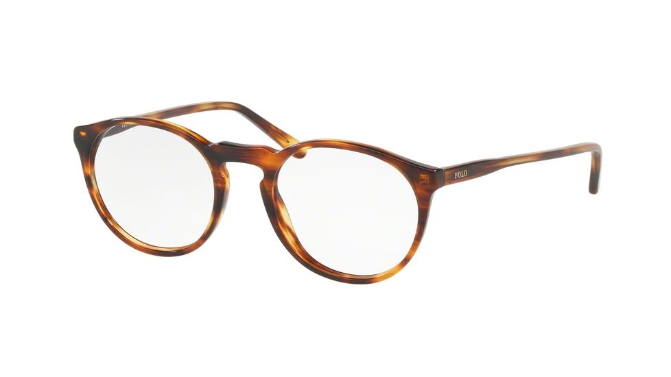 Polo PH2180 Eyeglass Frames 5007-52 - Striped Havana Frame