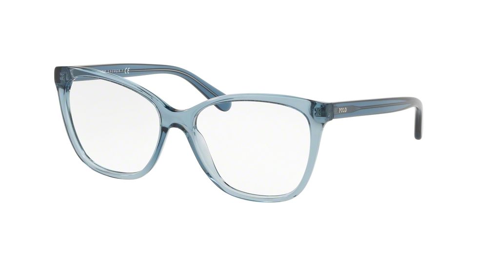 Polo PH2183 Progressive Prescription Eyeglasses 5155-56 - Crystal Blue Frame