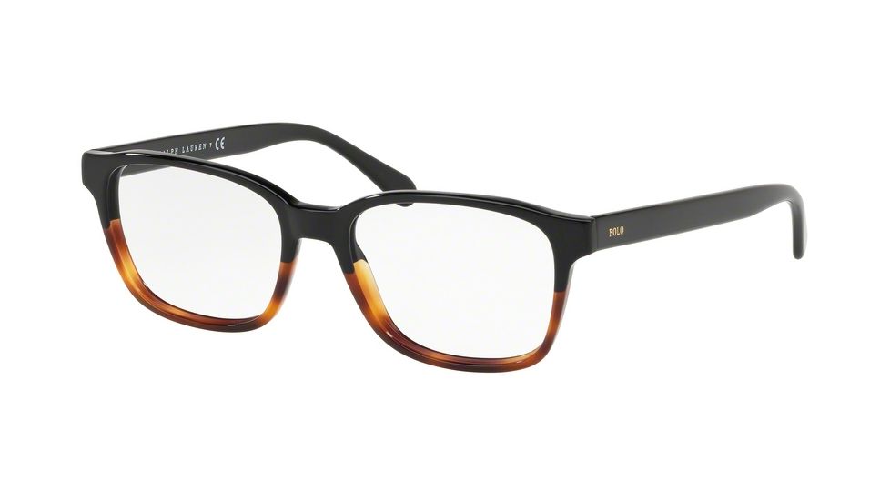 Polo PH2186 Prescription Eyeglasses, 54mm, Black On Tortoise, PH2186-5581-54-SV