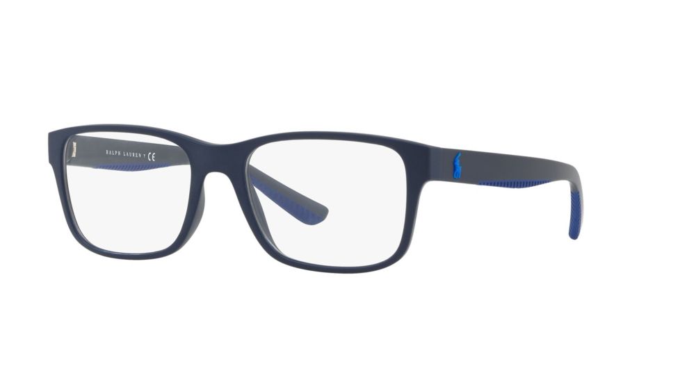 Polo PH2195 Prescription Eyeglasses, 53mm, Matte Navy Blue, PH2195-5733-53-SV