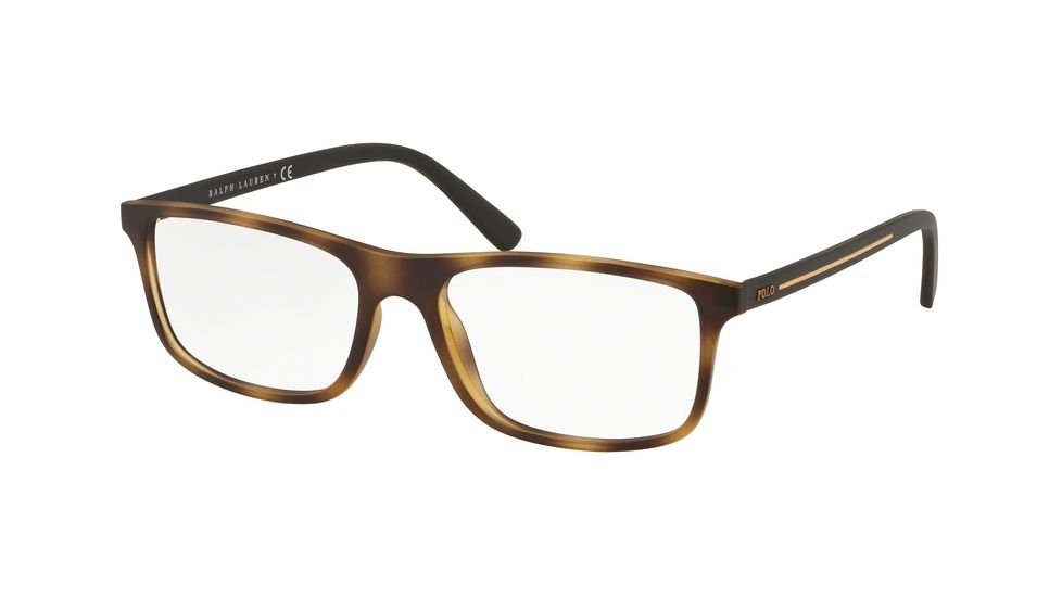 Polo PH2197 Eyeglass Frames 5182-54 - Matte Dark Havana Frame
