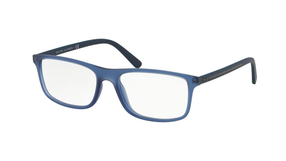 Polo PH2197 Eyeglass Frames 5735-54 - Matte Trasparent Blue Frame