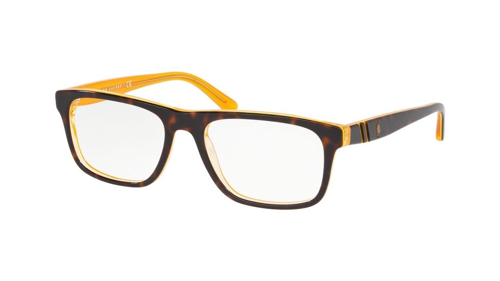 Polo PH2211 Bifocal Prescription Eyeglasses, 53mm, Top Havana/Yellow/Trasp Yellow, PH2211-5277-53-BI