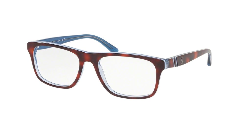 Polo PH2211 Bifocal Prescription Eyeglasses, 53mm, Top Havana/Azure/Trasp Azure, PH2211-5786-53-BI