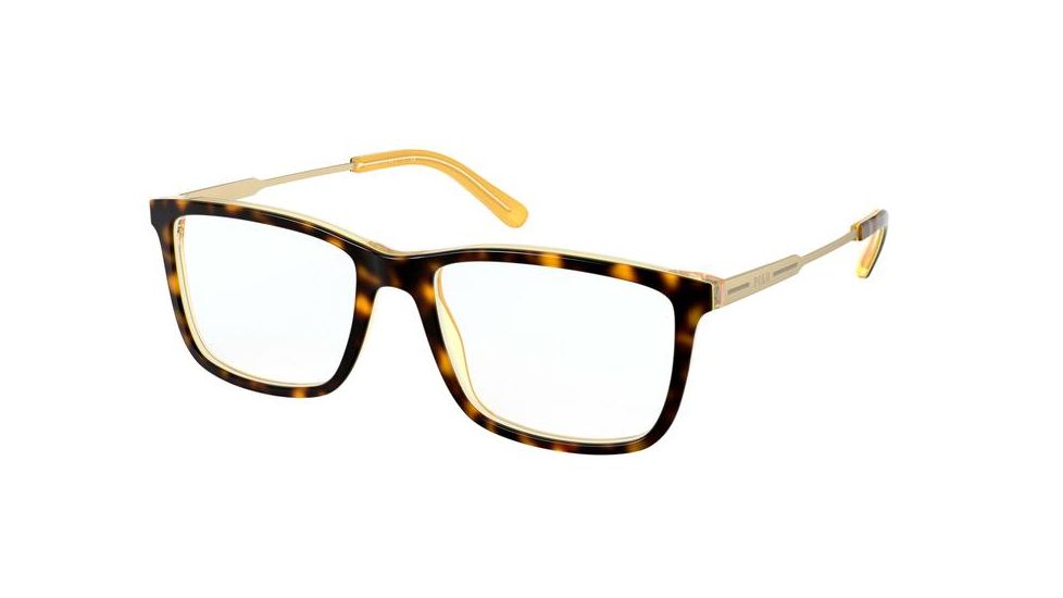 Polo PH2216 Eyeglass Frames 5277-53 - Top Havana On Yellow