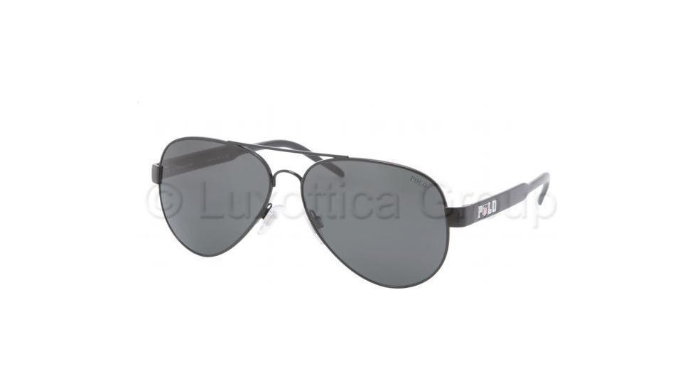 Polo PH3056 Progressive Prescription Sunglasses PH3056-900387-6014 - Frame Color Shiny Black, Lens Diameter 60 mm