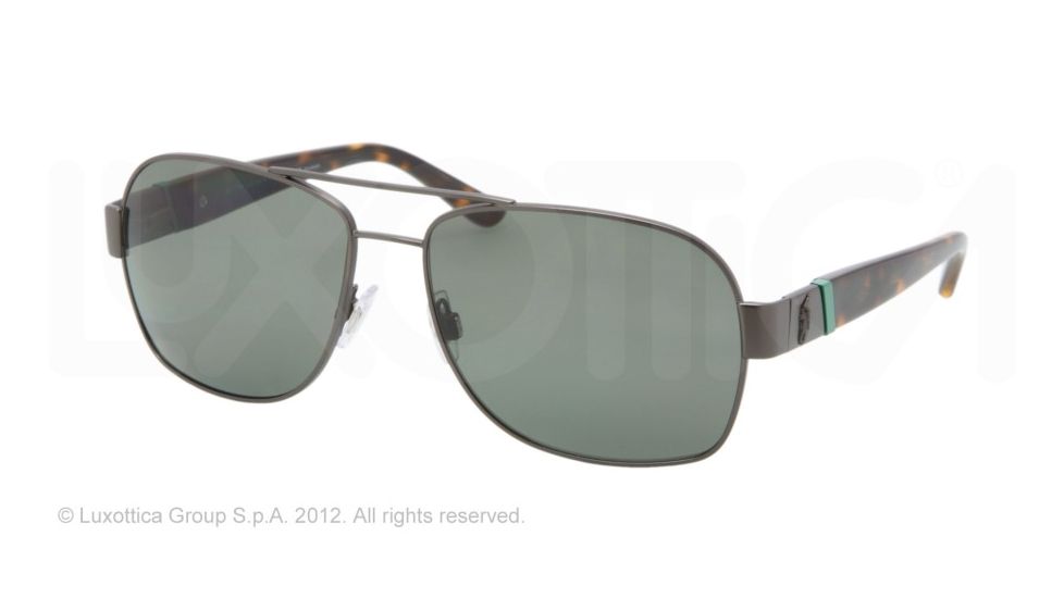 Polo PH3064 Single Vision Prescription Sunglasses PH3064-91579A-58 - Lens Diameter 58 mm, Frame Color Dark Matte Gunmetal