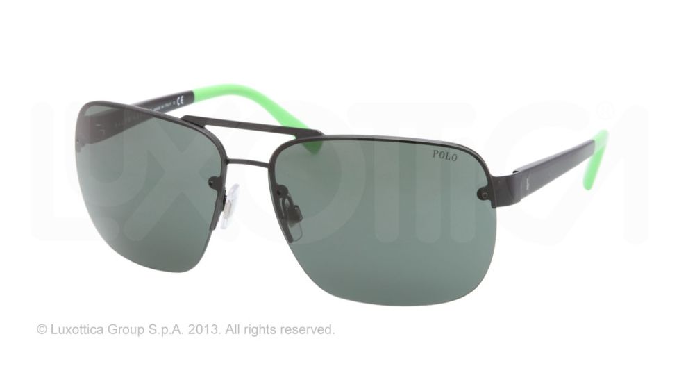 Polo PH3071 Single Vision Prescription Sunglasses PH3071-900371-62 - Lens Diameter 62 mm, Lens Diameter 62 mm, Frame Color Shiny Black