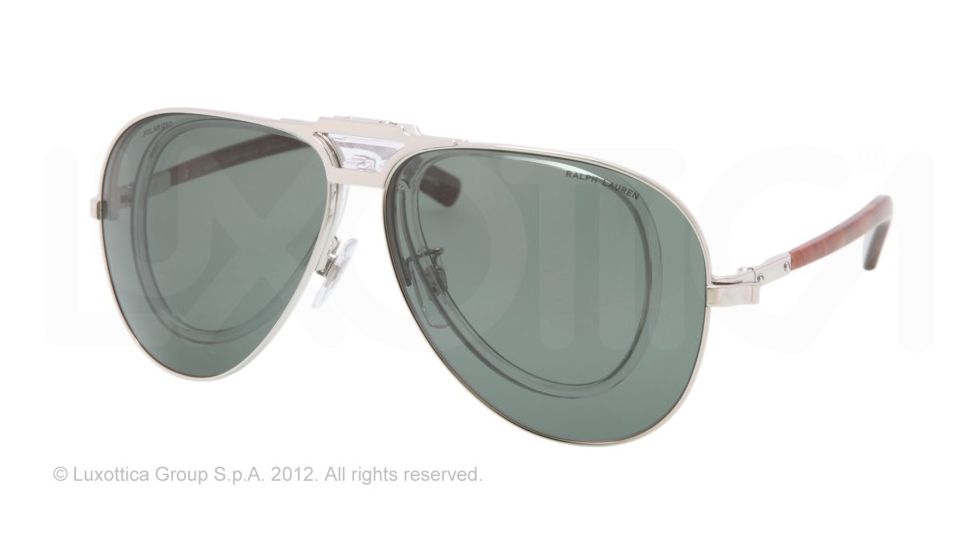 Polo PH3075 Single Vision Prescription Sunglasses PH3075-92199A-62 - Lens Diameter 62 mm, Frame Color Shiny Silver