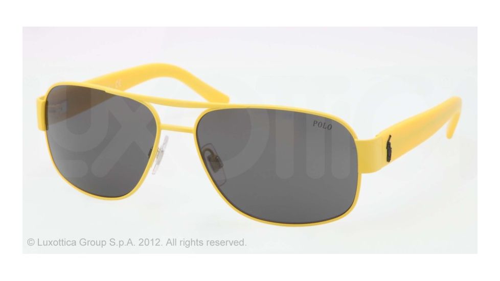 Polo PH3080 Single Vision Prescription Sunglasses PH3080-924187-59 - Lens Diameter 59 mm, Lens Diameter 59 mm, Frame Color Matte Yellow