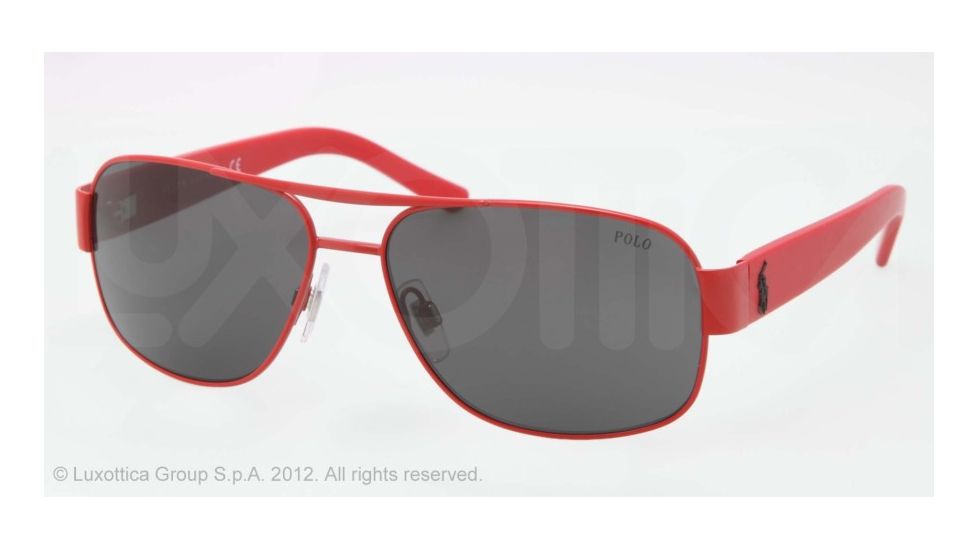 Polo PH3080 Single Vision Prescription Sunglasses PH3080-924387-59 - Lens Diameter 59 mm, Lens Diameter 59 mm, Frame Color Matte Red