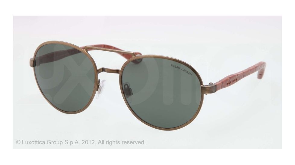 Polo PH3081Q Single Vision Prescription Sunglasses PH3081Q-924671-54 - Lens Diameter 54 mm, Lens Diameter 54 mm, Frame Color Bronze/gold Vintage Eff