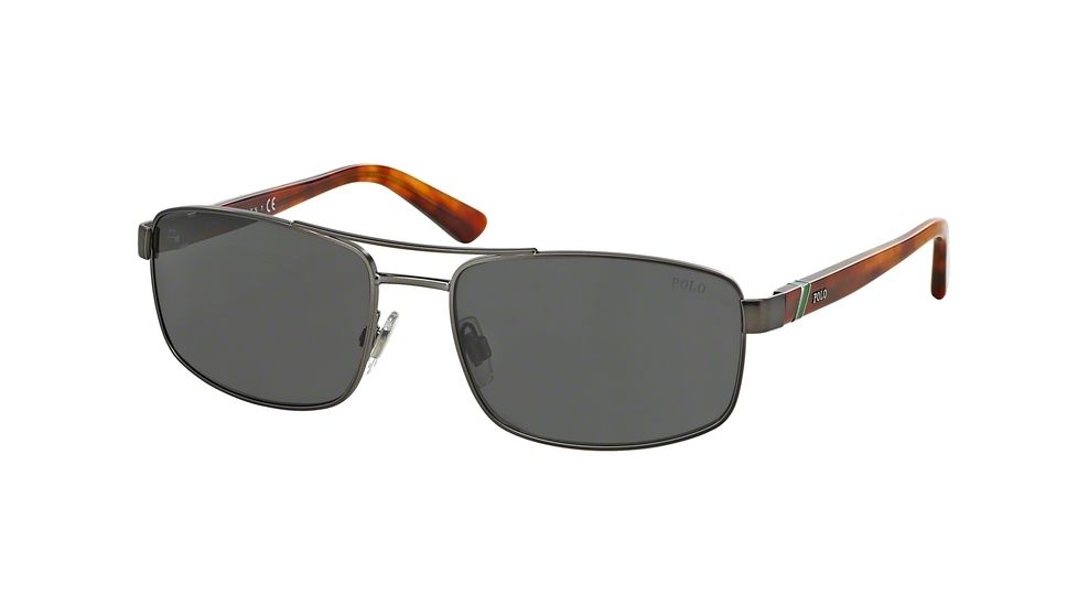 Polo PH3086 Single Vision Prescription Sunglasses PH3086-926687-58 - Lens Diameter 58 mm, Frame Color Semi Shiny Gunmetal
