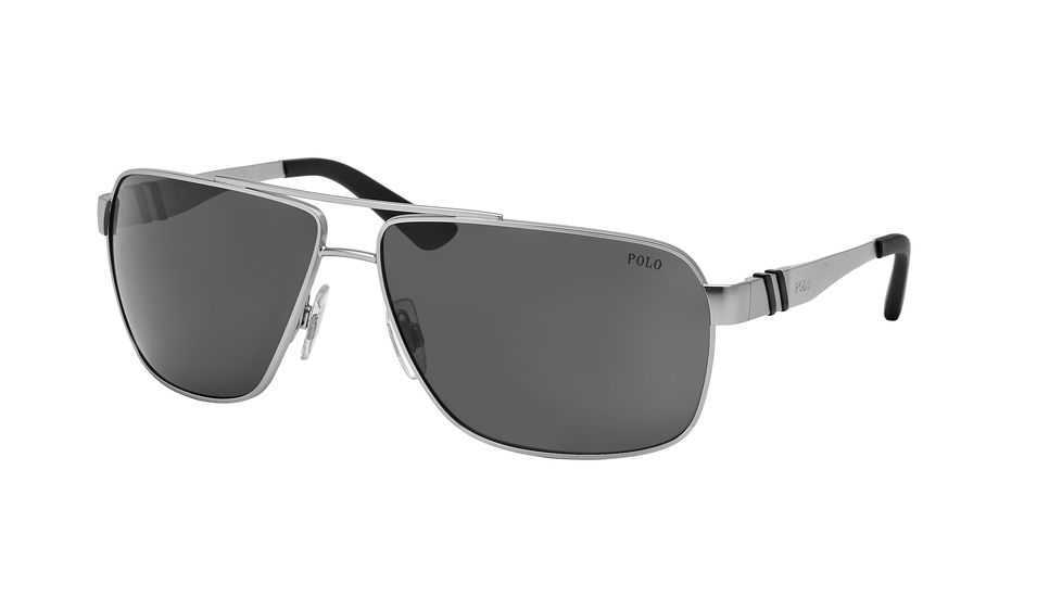 Polo PH3088 Single Vision Prescription Sunglasses PH3088-904687-65 - Lens Diameter 65 mm, Frame Color Matte Silver