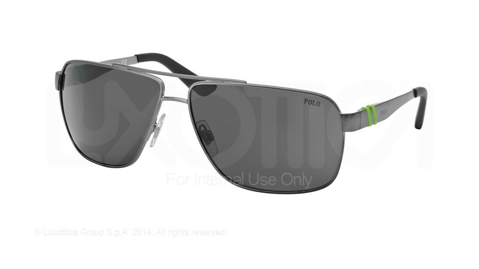 Polo PH3088 Single Vision Prescription Sunglasses PH3088-905087-65 - Lens Diameter 65 mm, Frame Color Matte Gunmetal
