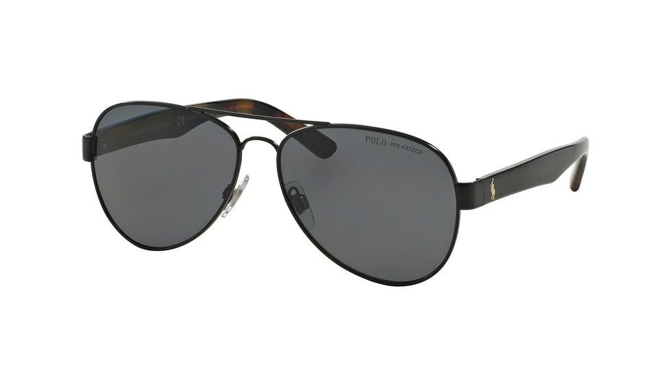 Polo PH3096 Single Vision Prescription Sunglasses PH3096-926781-59 - Lens Diameter 59 mm, Frame Color Semi Shiny Black