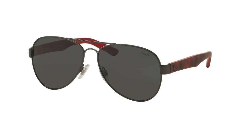 Polo PH3096 Single Vision Prescription Sunglasses PH3096-930787-59 - Lens Diameter 59 mm, Frame Color Matte Dark Gunmetal