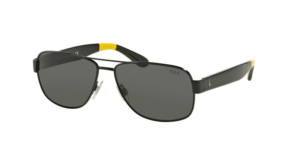 Polo PH3097 Single Vision Prescription Sunglasses PH3097-930487-59 - Lens Diameter 59 mm, Frame Color Semishiny Black