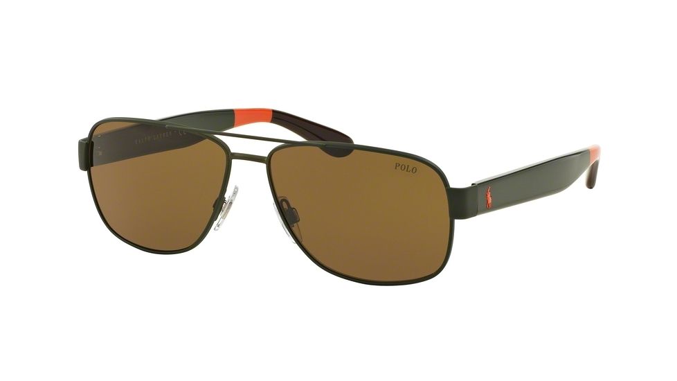 Polo PH3097 Single Vision Prescription Sunglasses PH3097-930673-59 - Lens Diameter 59 mm, Frame Color Matte Olive Green