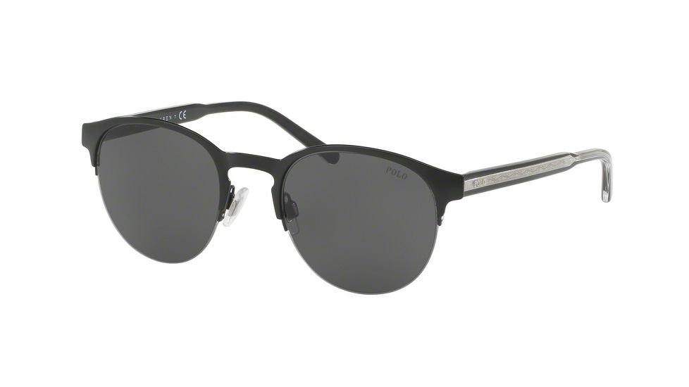 Polo PH3099 Progressive Prescription Sunglasses PH3099-926787-51 - Lens Diameter 51 mm, Frame Color Semishiny Black