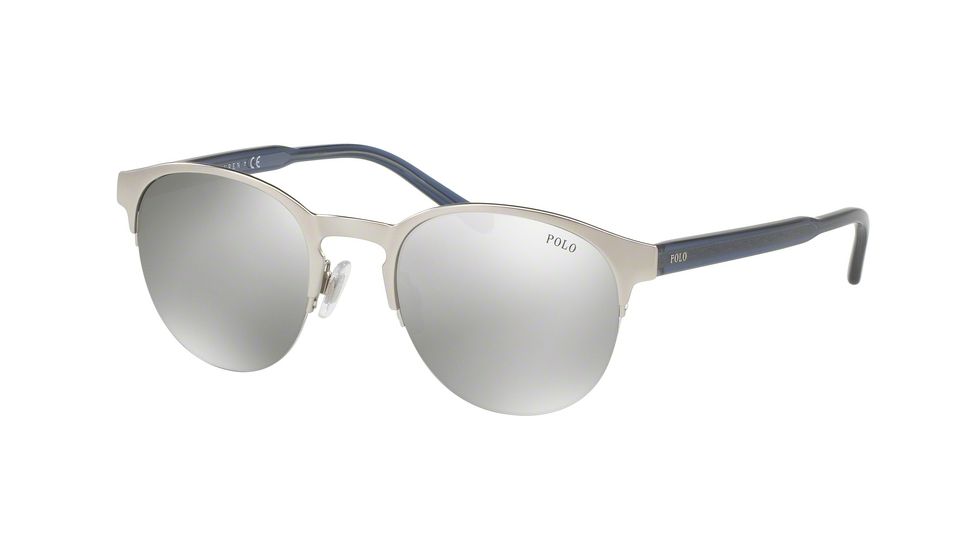 Polo PH3099 Progressive Prescription Sunglasses PH3099-93166G-51 - Lens Diameter 51 mm, Frame Color Semishiny Silver