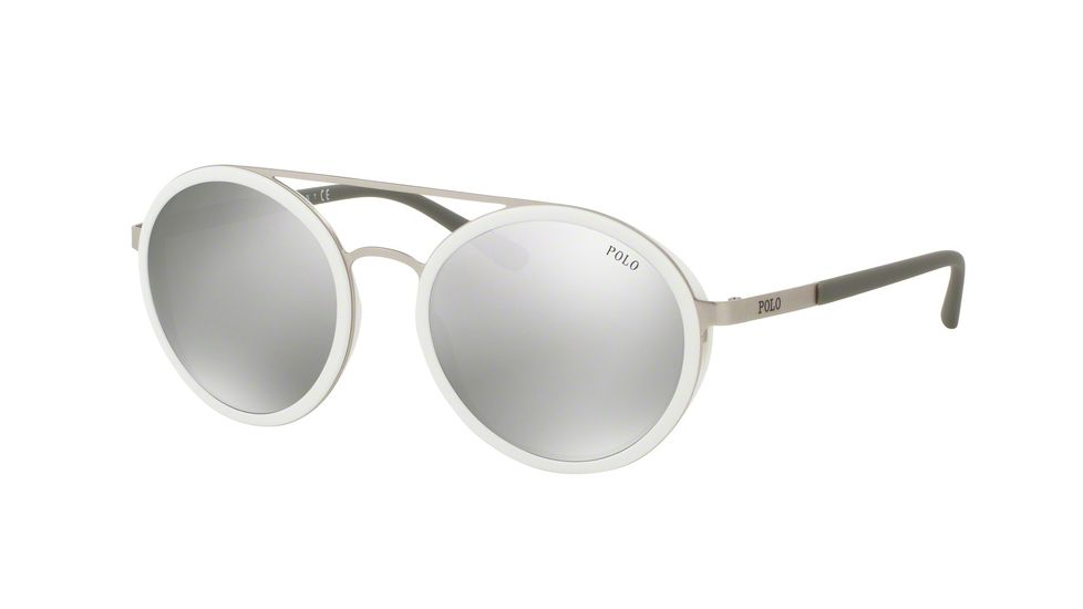 Polo PH3103 Single Vision Prescription Sunglasses PH3103-90106G-53 - Lens Diameter 53 mm, Frame Color Matte Silver