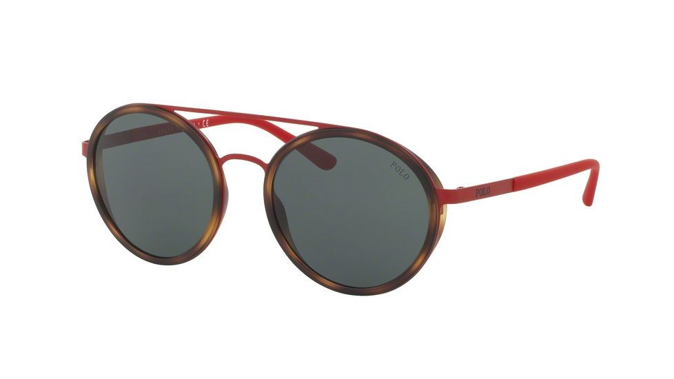 Polo PH3103 Single Vision Prescription Sunglasses PH3103-931571-53 - Lens Diameter 53 mm, Frame Color Semishiny Red
