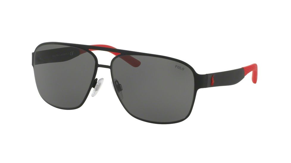 Polo PH3105 Single Vision Prescription Sunglasses PH3105-931987-62 - Lens Diameter 62 mm, Frame Color Rubber Black