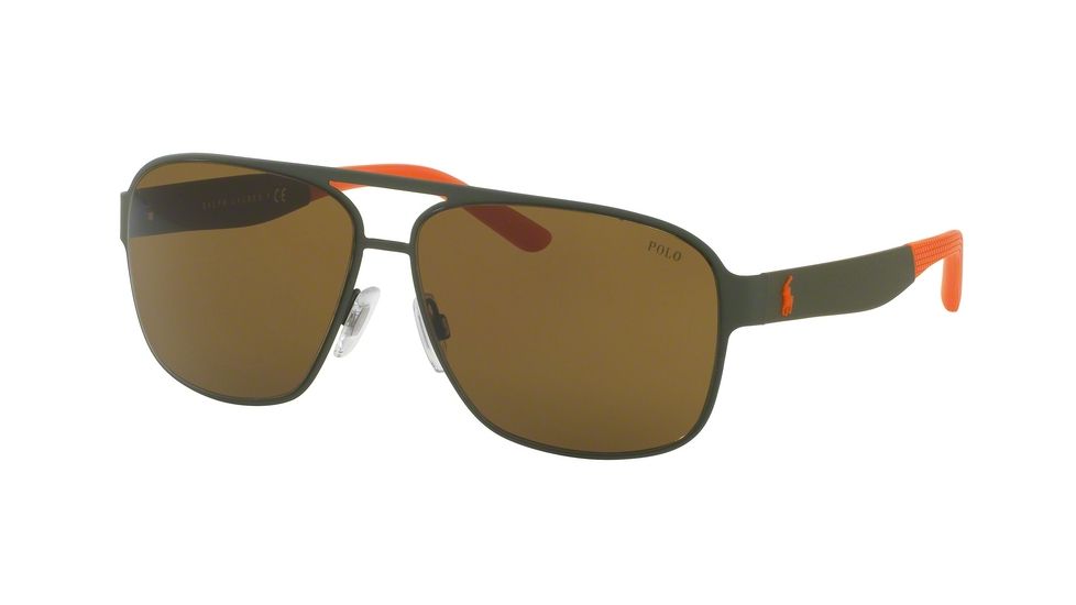 Polo PH3105 Single Vision Prescription Sunglasses PH3105-932173-62 - Lens Diameter 62 mm, Frame Color Rubber Olive