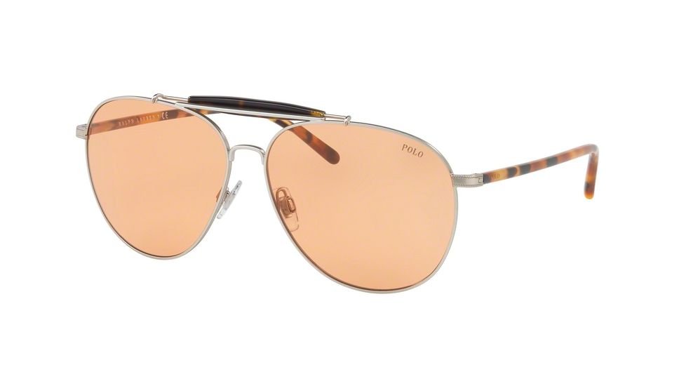 Polo PH3106 Progressive Prescription Sunglasses PH3106-932674-60 - Lens Diameter 60 mm, Frame Color Aged Silver